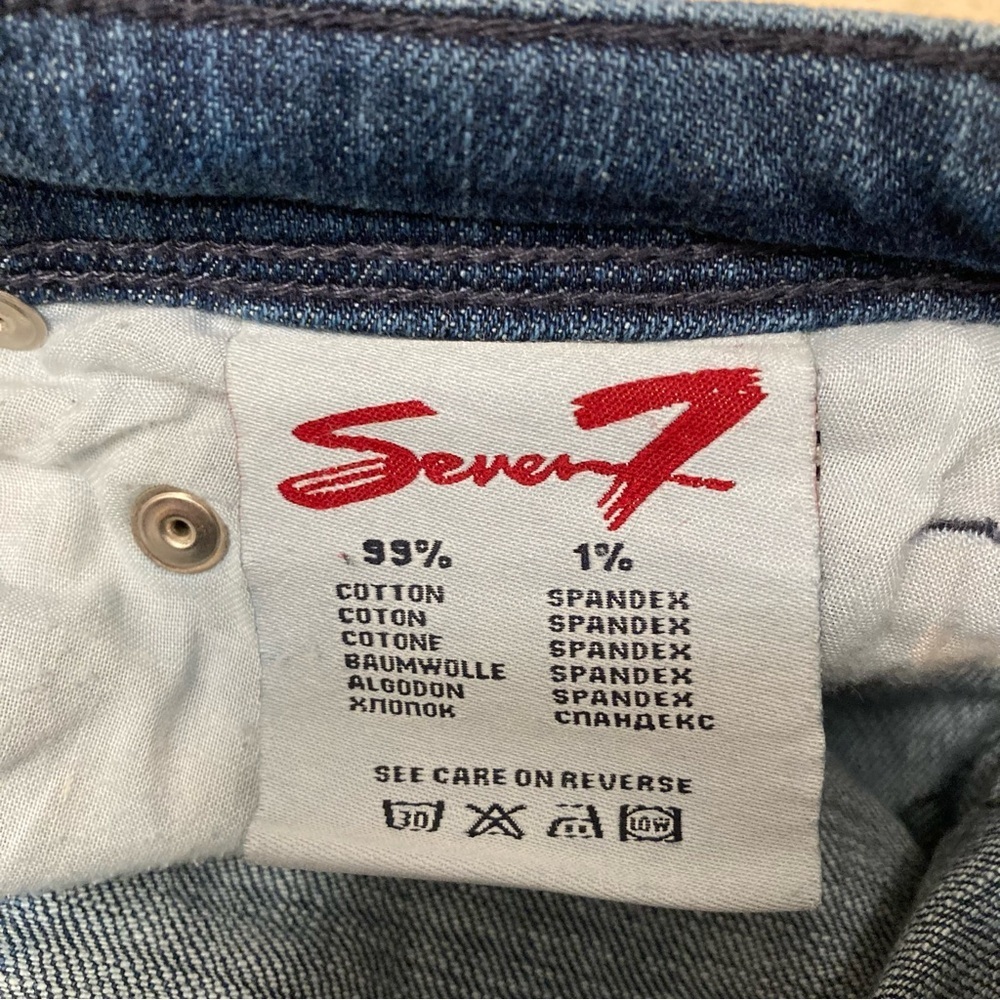 3/$20 Seven7 Medium Wash Low Rise Skinny Jeans 2000’s Retro Women’s 32 Denim - Picture 3 of 10